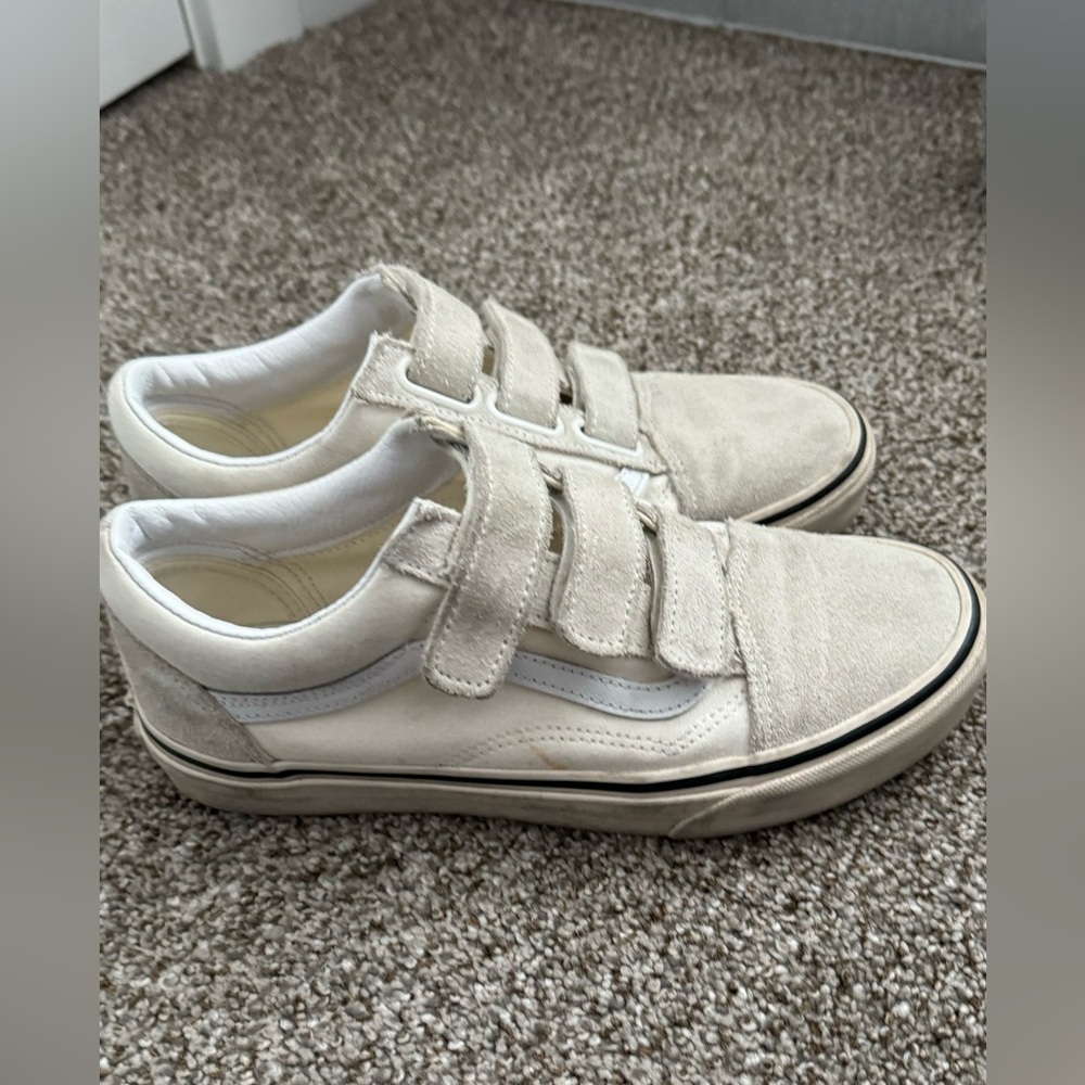 Cream Velcro vans